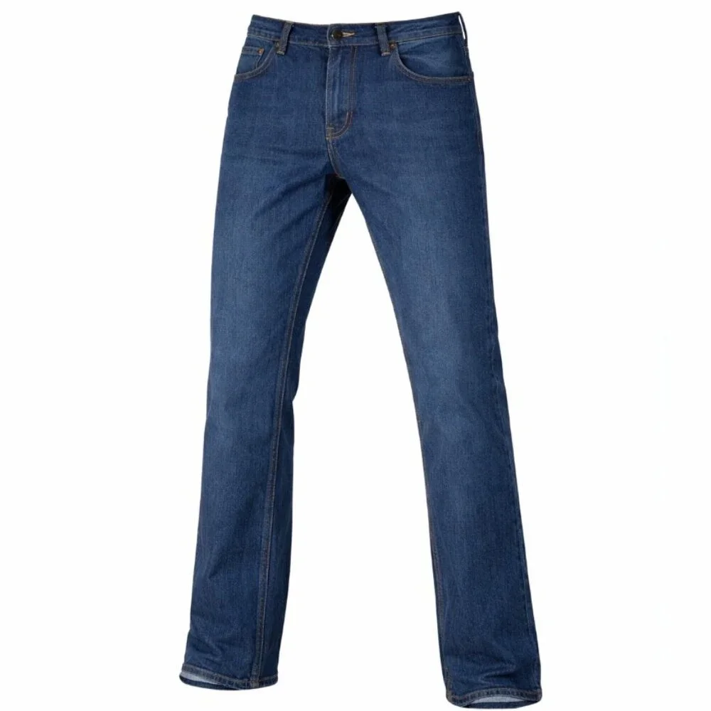 Makaveli Dark Medium Wash Military Inspired Insignia Jeans, Size 40/32